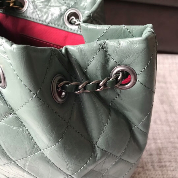 Chanel 2018 Original Calfskin Leather Backpack 81229 Green