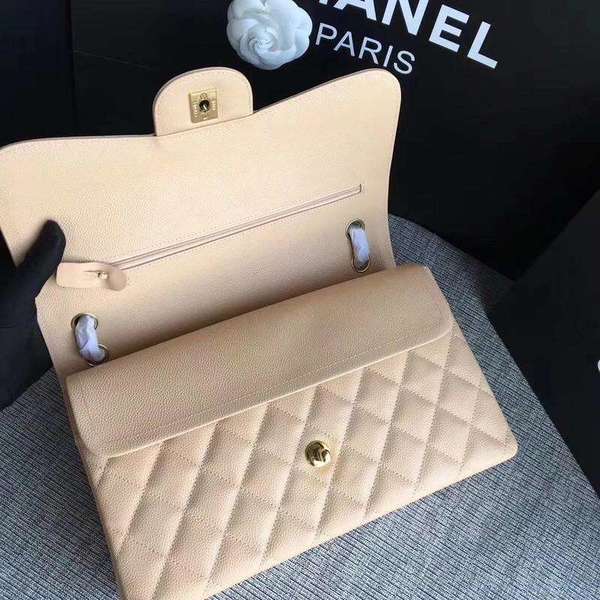 Chanel Flap Shoulder Bags Camel Original Calfskin Leather CF1113 Gold