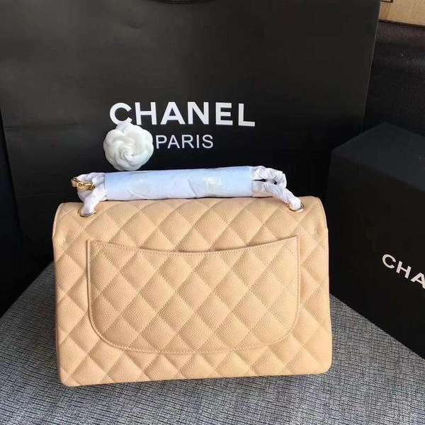 Chanel Flap Shoulder Bags Camel Original Calfskin Leather CF1113 Gold