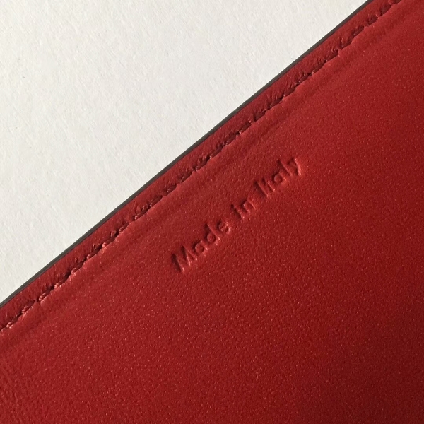 Celine FRAME Calfskin Leather Shoulder Bag 43343 Red