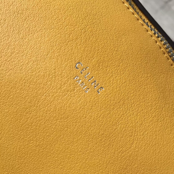 Celine Sheepskin  Leather Shoulder Bag 90059 Yellow