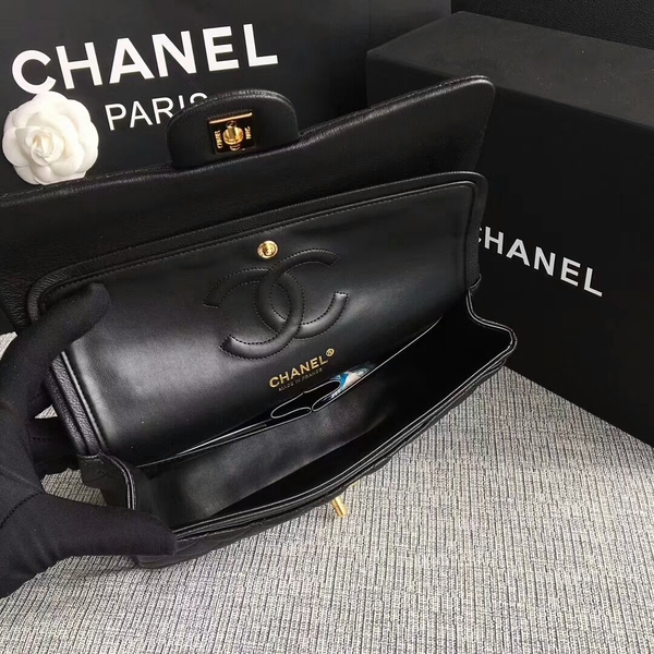 Chanel Flap Shoulder Bags Original Deerskin Leather CF1112 Black