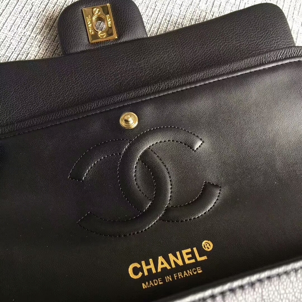 Chanel Flap Shoulder Bags Original Deerskin Leather CF1112 Black