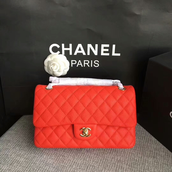 Chanel Flap Shoulder Bags Original Deerskin Leather CF1112 Red