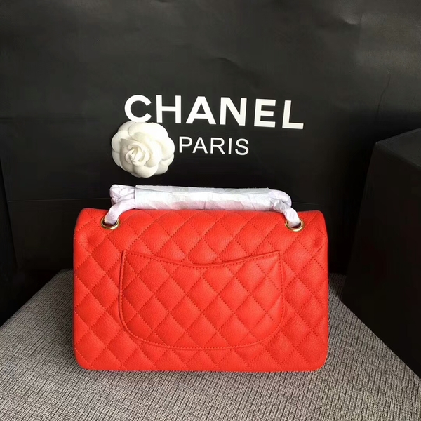 Chanel Flap Shoulder Bags Original Deerskin Leather CF1112 Red