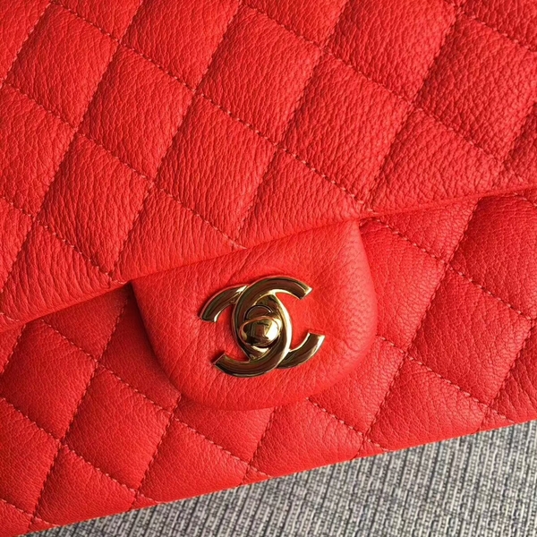 Chanel Flap Shoulder Bags Original Deerskin Leather CF1112 Red