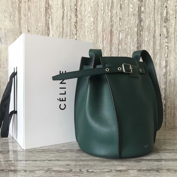 Celine Bigbag Calfskin Leather Shoulder Bag 55428 Green