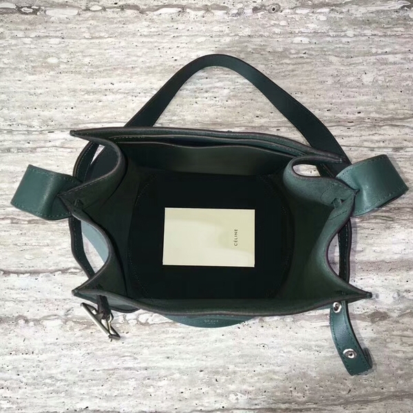 Celine Bigbag Calfskin Leather Shoulder Bag 55428 Green