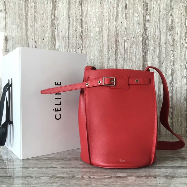 Celine Bigbag Calfskin Leather Shoulder Bag 55428 Red