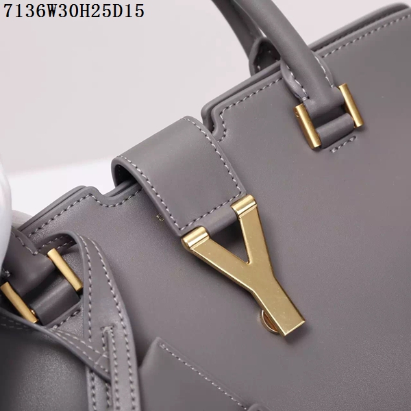 Saint Laurent Small Classic Monogramme Leather Flap Bag Y7136 Grey