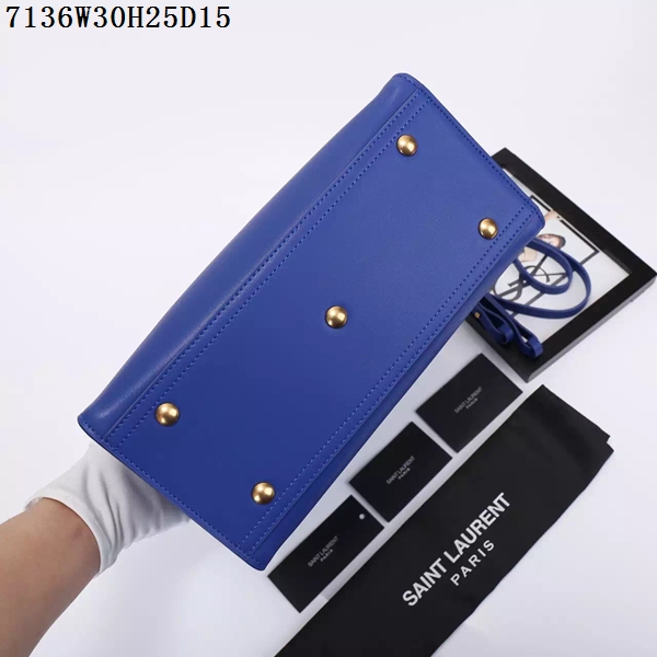 Saint Laurent Small Classic Monogramme Leather Flap Bag Y7136 blue