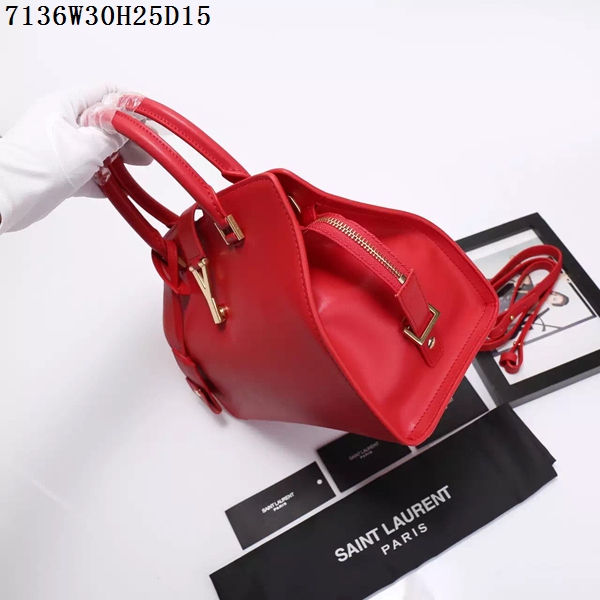 Saint Laurent Small Classic Monogramme Leather Flap Bag Y7136 red