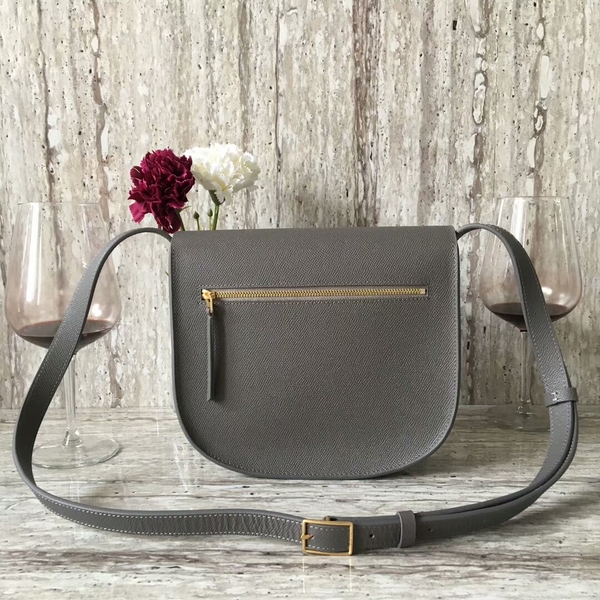 Celine Classic Flap Bag Calfskin Leather 77420 Grey