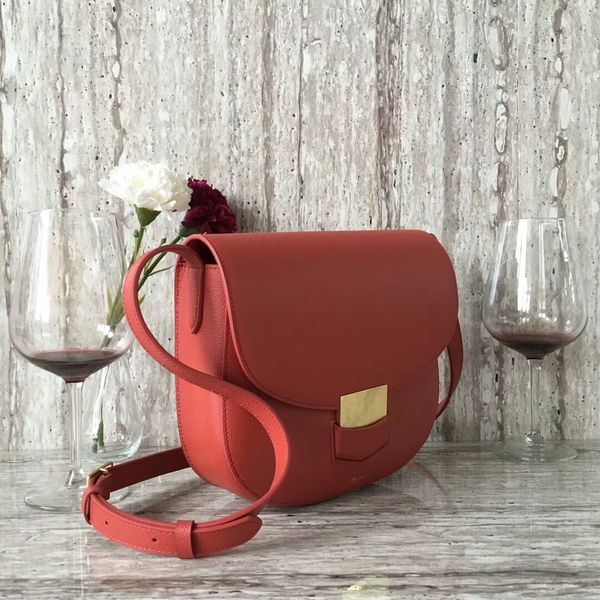 Celine Classic Flap Bag Calfskin Leather 77420 Red