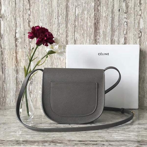 Celine Classic Mini Flap Bag Calfskin Leather 77425 Grey