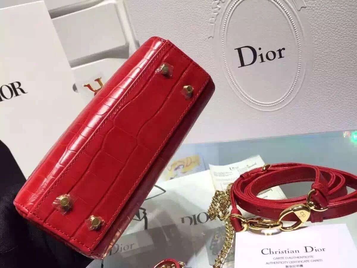 Dior Cannage Nano Lady Bag Original Leather CD3891 red