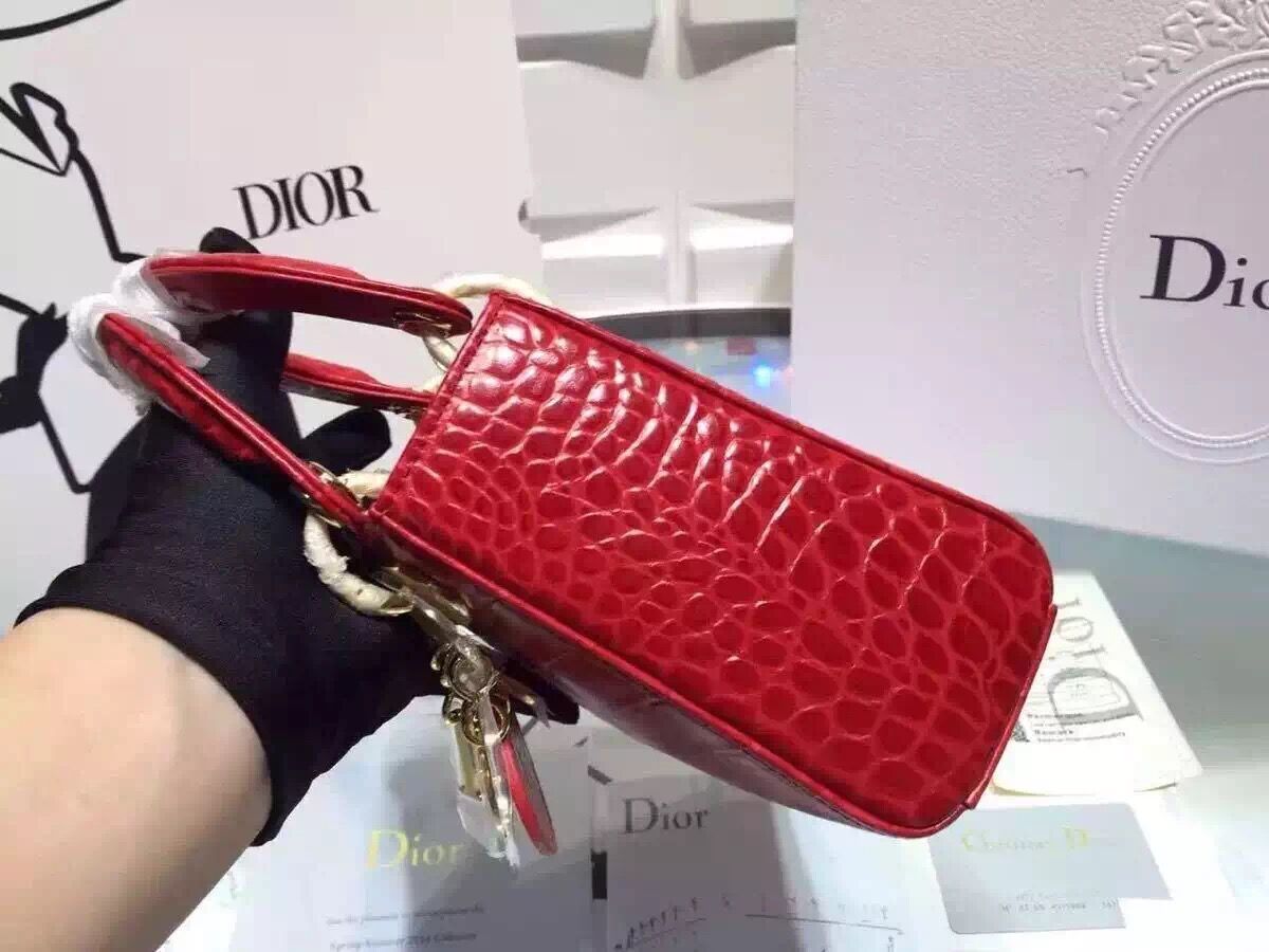 Dior Cannage Nano Lady Bag Original Leather CD3891 red