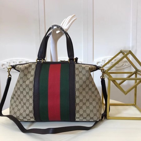 Gucci GG Supreme Canvas Tote Bag 309621 Coffee