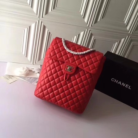 Chanel Backpack Original Sheepskin Leather 91122 Red