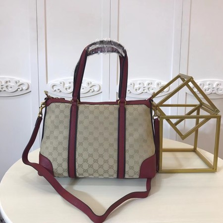 Gucci GG Supreme Canvas Tote Bag 353116 Red