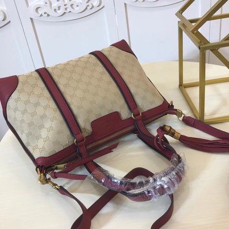 Gucci GG Supreme Canvas Tote Bag 353116 Red