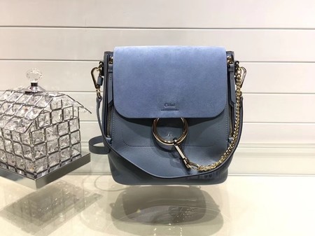 Chloe Faye Calfskin Leather Backpack 4756 Blue