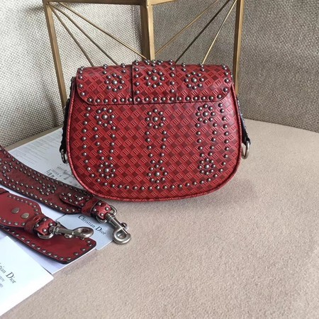 Dior Calfskin Leather Shoulder Bag M6501 Red