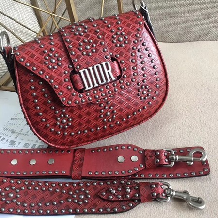 Dior Calfskin Leather Shoulder Bag M6501 Red