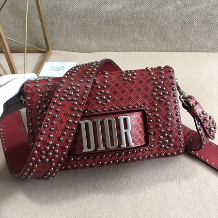 Dior Calfskin Leather Shoulder Bag M8000 Red