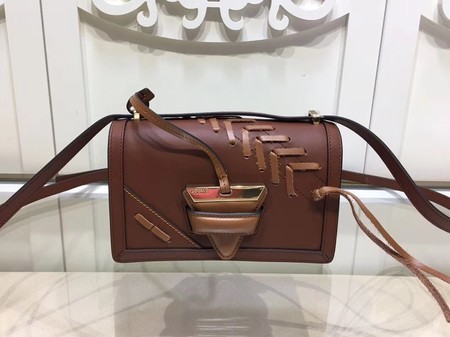 Loewe Barcelona Calfskin Leather Mini Shoulder Bag 9126 Brown