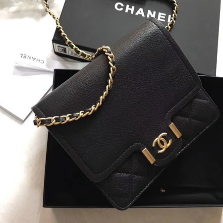 Chanel Original Calfskin Leather Shoulder Bag 7085 Black