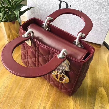 Dior Lucky Badges Original Sheepskin Leather Bag 88034 Red