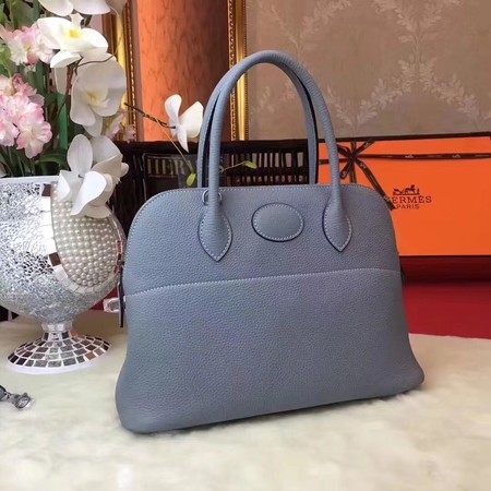 Hermes Bolide Original Leather Tote Bag B1007 Skyblue