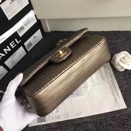 Chanel Goat Veins Shoulder Bag 1112C Gold