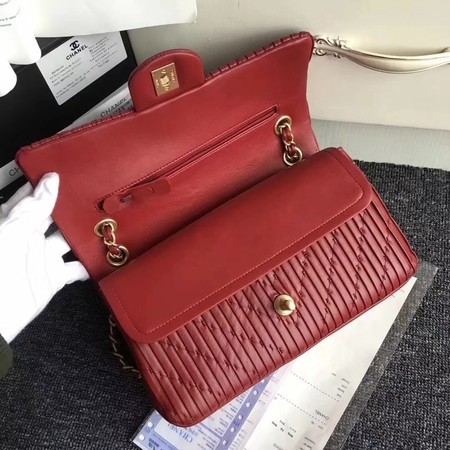 Chanel Goat Veins Shoulder Bag 1112C Red