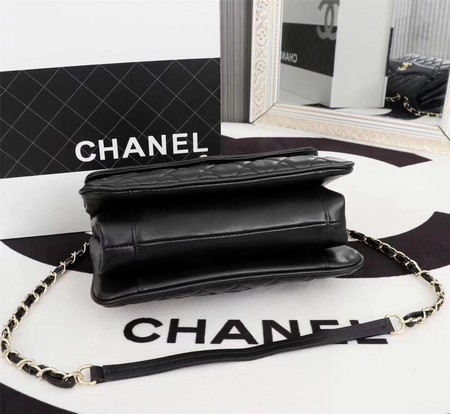 Chanel Sheepskin Leather Shoulder Bag 3325 Black