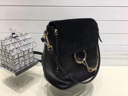 Chloe Mini Faye Backpack Calfskin C4756 Black