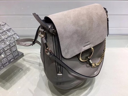 Chloe Mini Faye Backpack Calfskin C4756 Grey