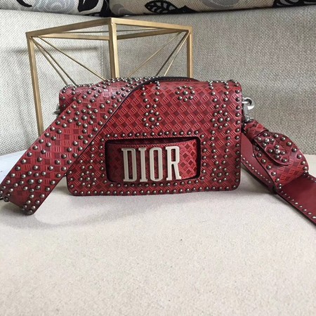 Dior JADIOR Flap Bag Calfskin M8000 Red