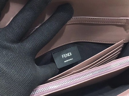 Fendi KAN I F Shoulder Bag Original Leather F3326 Pink