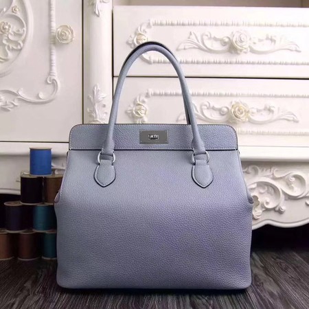 Hermes Toolbox Bag Original Togo Leather H3259 Light Blue