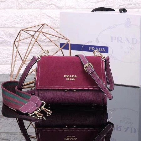 Prada Shoulder Bag Calfskin Leather P7397 Rose