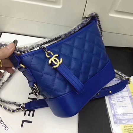 Chanel Lambskin Leather Shoulder Bag 93481 Blue