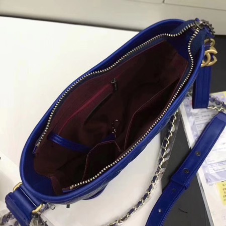 Chanel Lambskin Leather Shoulder Bag 93481 Blue