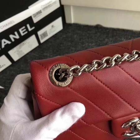 Chanel Original Lambskin Leather Flap Shoulder Bag CF3695 Red