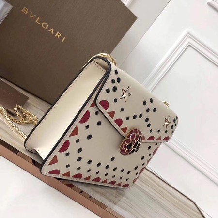 BVLGARI Original Calfskin Leather Shoulder Bag 3785 Offwhite