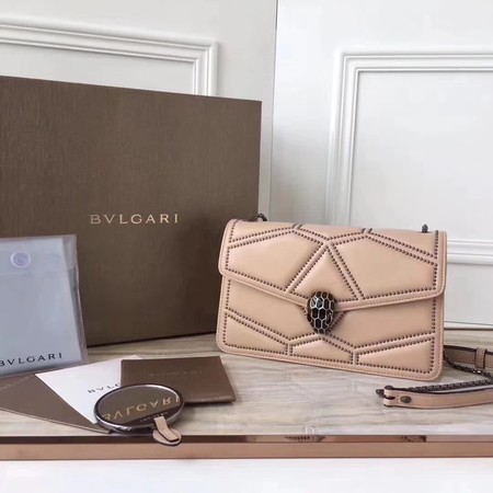 BVLGARI Quilted Stardust Original Calfskin Leather 3786 Camel