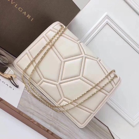 BVLGARI Quilted Stardust Original Calfskin Leather 3787 Offwhite