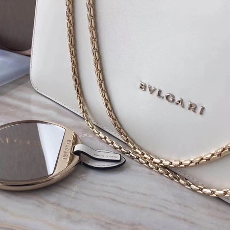 BVLGARI Serpenti Forever Calfskin Leather Shoulder Bag 3779 Offwhite