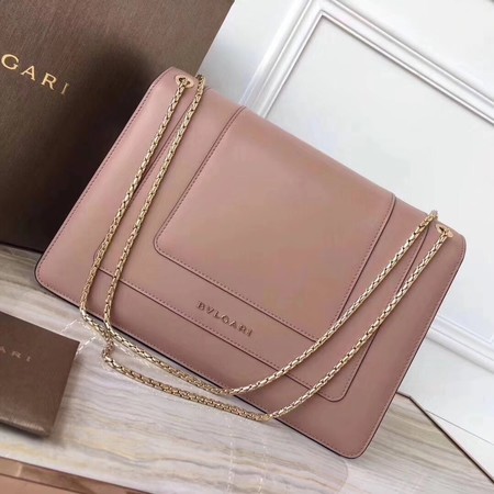 BVLGARI Serpenti Forever Original Calfskin Leather Shoulder Bag 3780 Pink